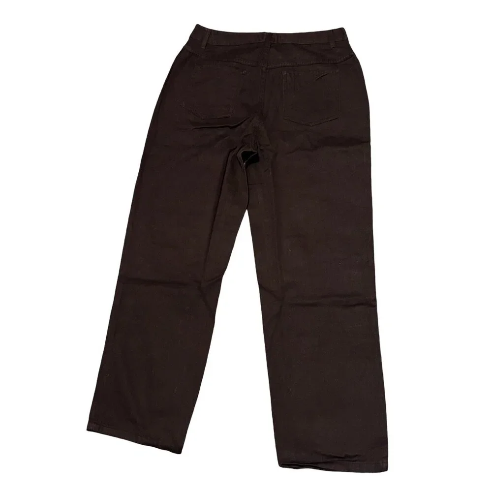 Woman Within NWOT Perfect Relaxed Cotton Jean Sz 30 Tall Black - Picture 7 of 8